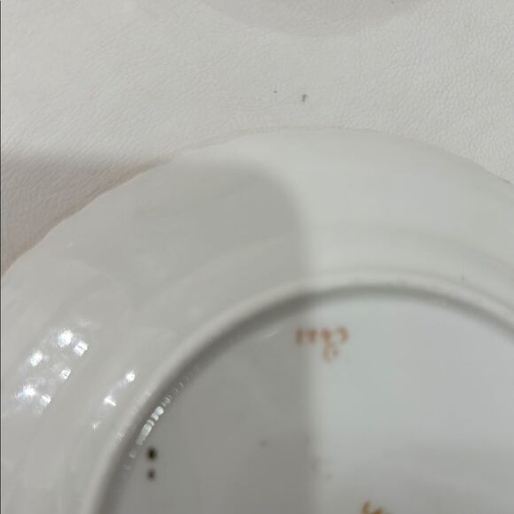 Langton England Elegant White Gold Pink 7 In Saucer 8 Oz Tea Cup 1793 Porcelain - Picture 11 of 12